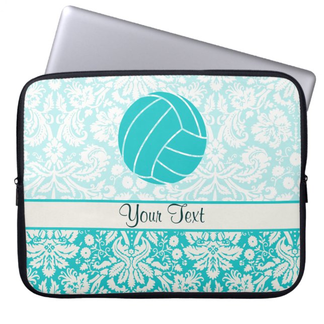 Housse Pour Ordinateur Portable Volleyball turquoise (Devant)