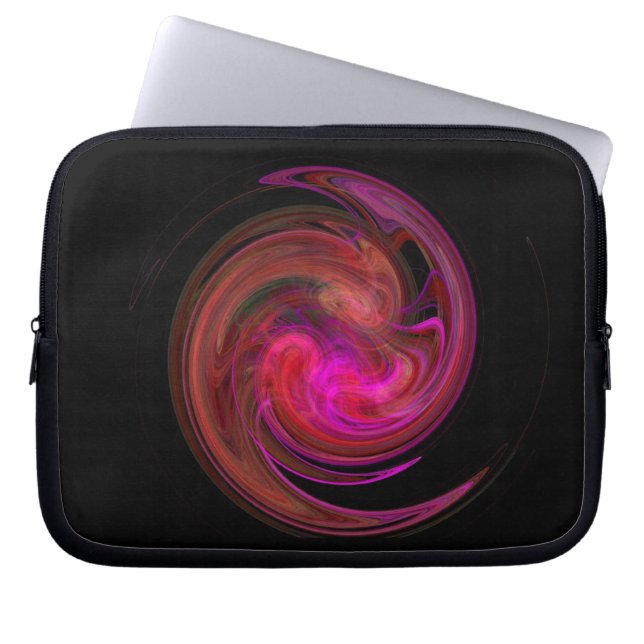 Housse Pour Ordinateur Portable Vortex lumineux rose rouge (Devant)
