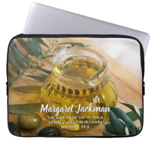 Housse Pour Ordinateur Portable Votre nom Bible Verset