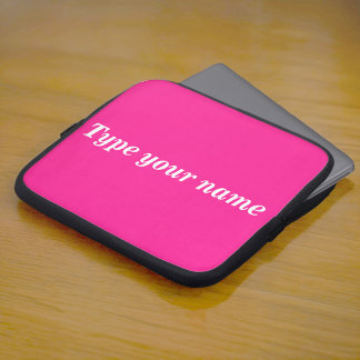 Housse Pour Ordinateur Portable Votre nom sur housse d'ordinateur portable rose