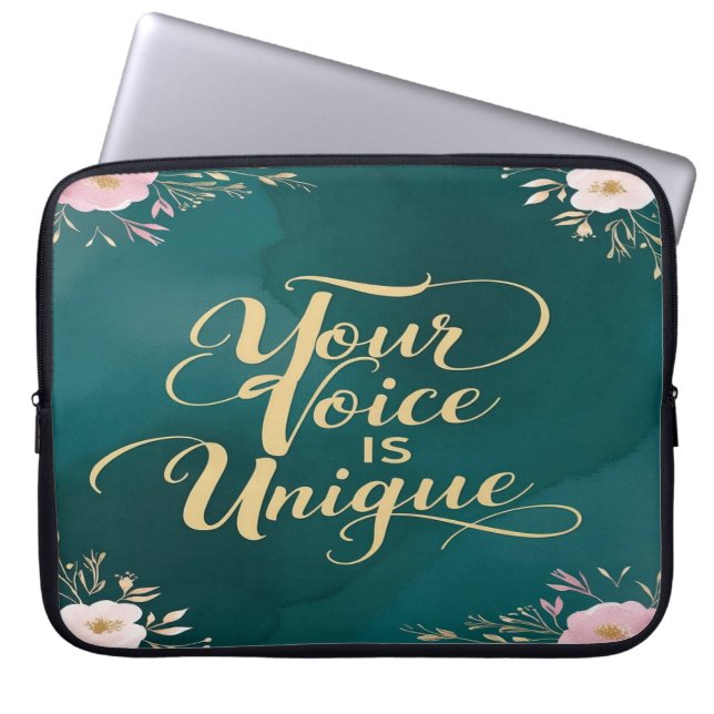 Housse Pour Ordinateur Portable Votre Voix Est Unique (Devant)