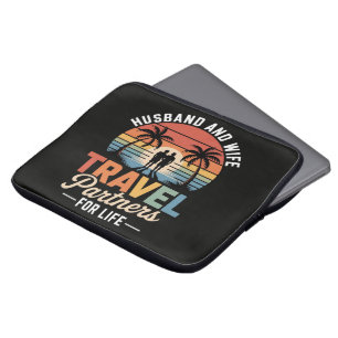 Housse Pour Ordinateur Portable Voyage de plage - Mari et femme partenaires de voy