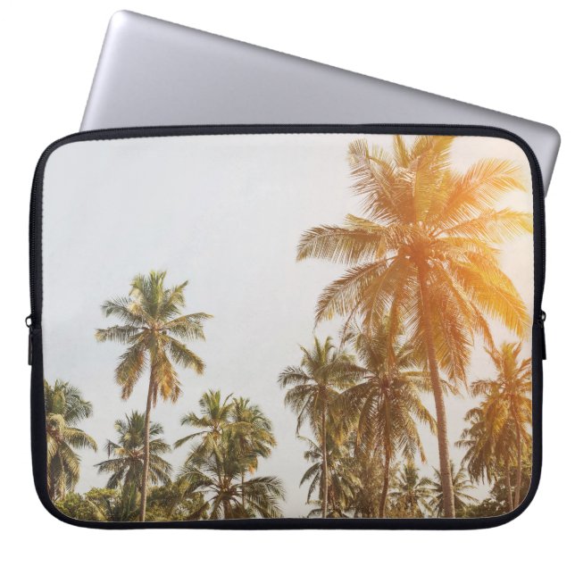 Housse Pour Ordinateur Portable Vue Pittoresque sur la plage de Palm (Devant)