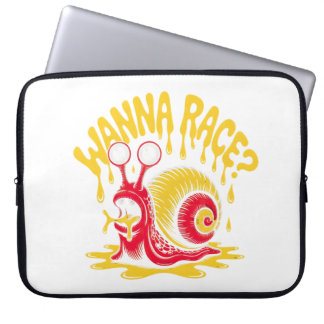 Housse Pour Ordinateur Portable Wanna Race Funny Melting Snail Ironic Laptop Sleev