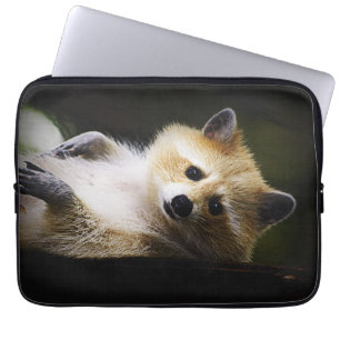 Housse Pour Ordinateur Portable White Blond Raccoon Animaux mignons