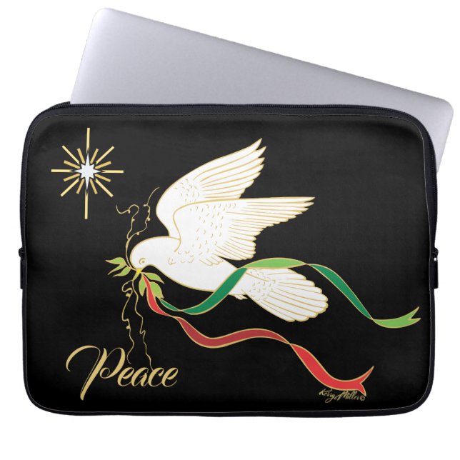 Housse Pour Ordinateur Portable White Dove Spreading Peace (Devant)