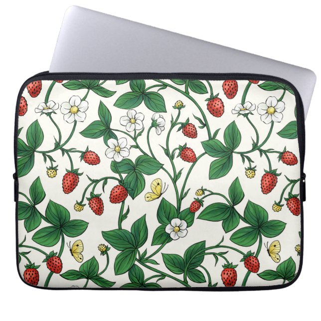 Housse Pour Ordinateur Portable Wild strawberries red/yellow/green/off white (Devant)