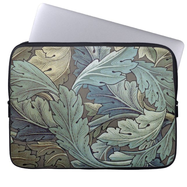 Housse Pour Ordinateur Portable William Morris Acanthus Sage Fleur Floral Botaniqu (Devant)
