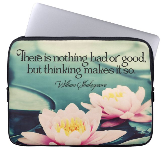 Housse Pour Ordinateur Portable William Shakespeare Citation Inspirationnelle "Pen (Devant)