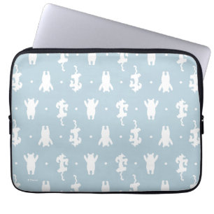 Housse Pour Ordinateur Portable Winnie l'Ooh   Blue Pastel Polka Dot Motif