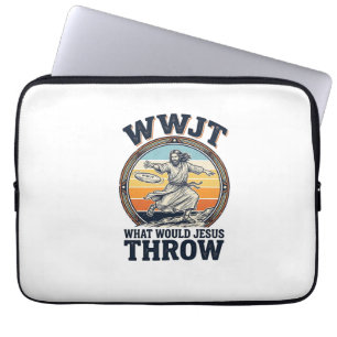 Housse Pour Ordinateur Portable WWJT Que jetterait Jésus T-shirt disque vintage_1