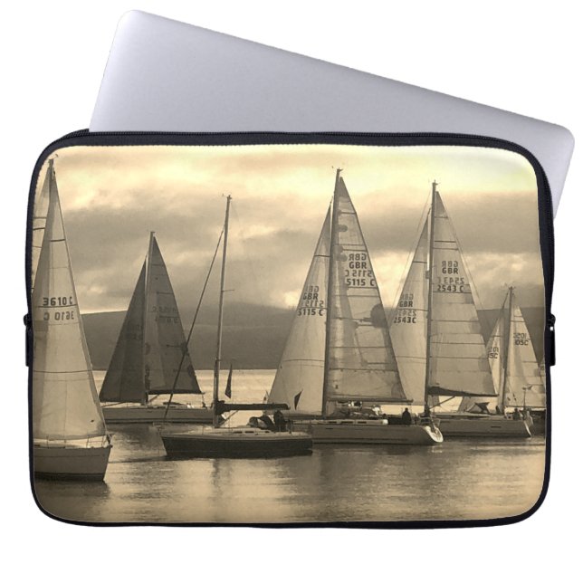 Housse Pour Ordinateur Portable Yachts à Rothesay Bay, Scotland. (Devant)