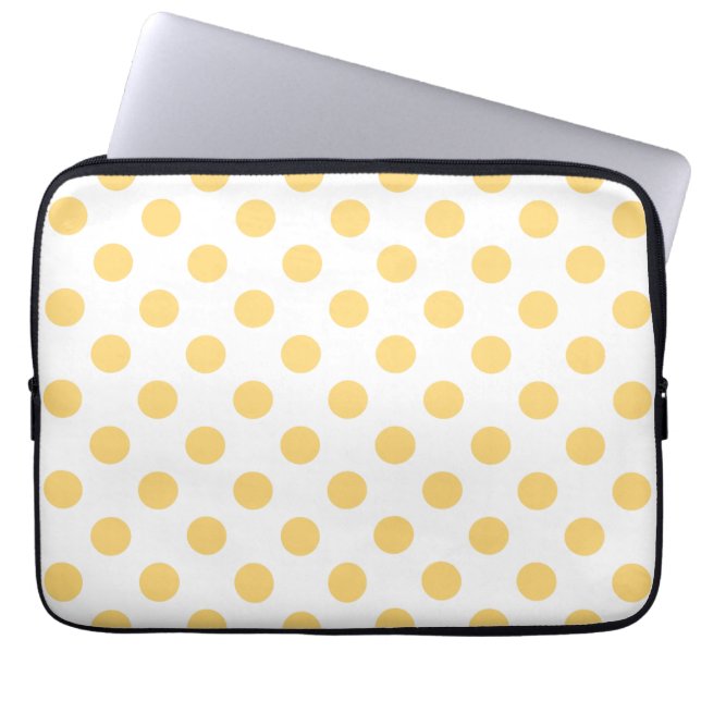 Housse Pour Ordinateur Portable Yellow polkadots (Devant)