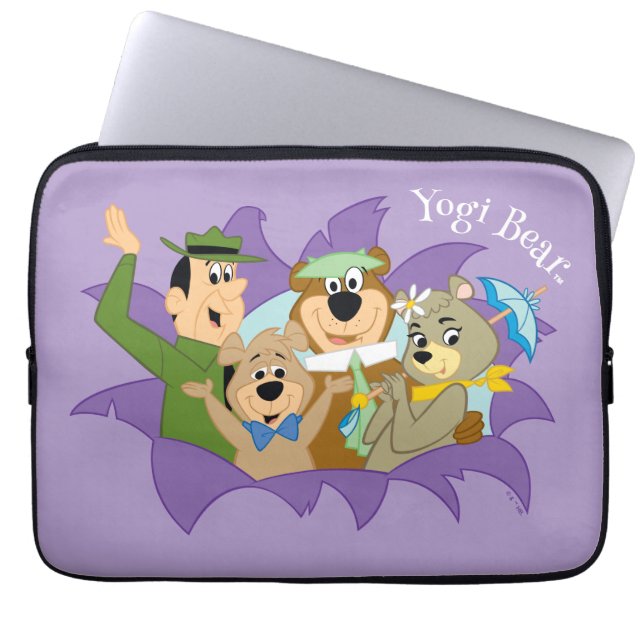 Housse Pour Ordinateur Portable Yogi Ours et amis Surprise (Devant)