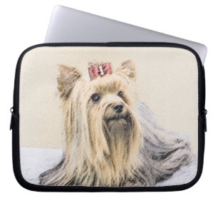 Housse Pour Ordinateur Portable Yorkshire Terrier Peinture - Cute Original Chien A