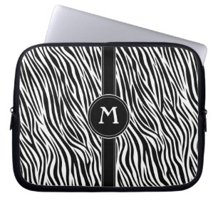 Housse Pour Ordinateur Portable Zebra Stripe Motif avec Monogramme