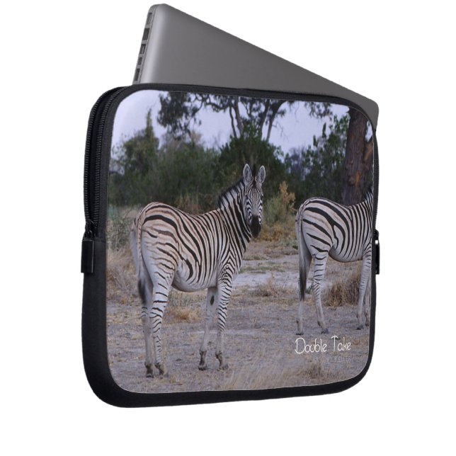 Housse Pour Ordinateur Portable Zebra Twins Double Take Photo (Devant droit)