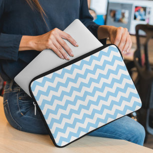 Housse Pour Ordinateur Portable Zigzag bleu, Chevron bleu, Motif géométrique