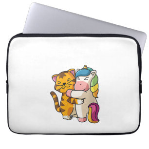 Housse Pour Ordinateur Portable Zoo des femmes Tiger et Unicorn Cute Zoo Animation