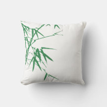 housses de coussin en peinture chinoise bambou