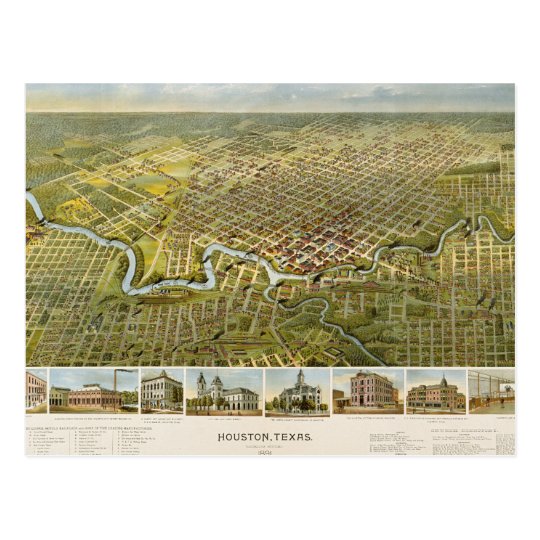 Houston 1891 postcard
