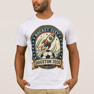 Houston 2026 World Cup Host City Vintage Football  T-Shirt