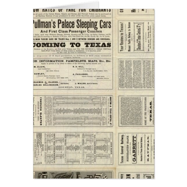 Houston and Texas Central Railway through Texas (Front)