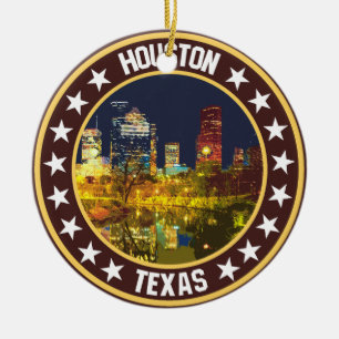 Houston ceramic ornament