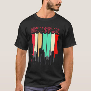 Houston City Skyline - Retro Style T-Shirt