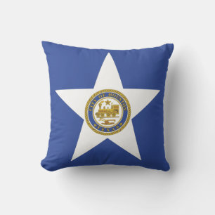 Houston City, Texas, Flag American MoJo Pillow