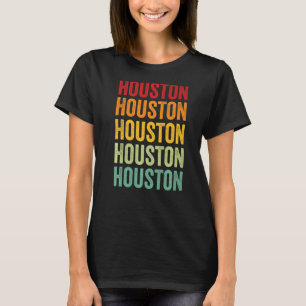 Houston County Alabama Rainbow Text T-Shirt