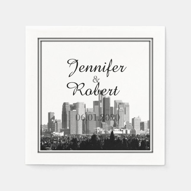 Houston Destination Wedding Napkin (Front)