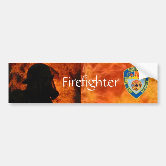 Houston Fire Department Bumper Sticker (Front)