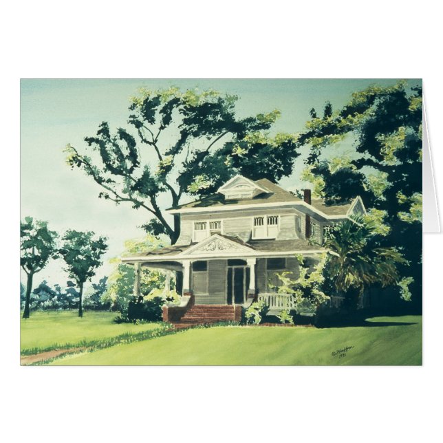 Houston Heights: Watercolor Image by Marie Reeves (Front Horizontal)