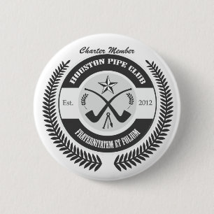 Houston Pipe Club 2 Inch Round Button