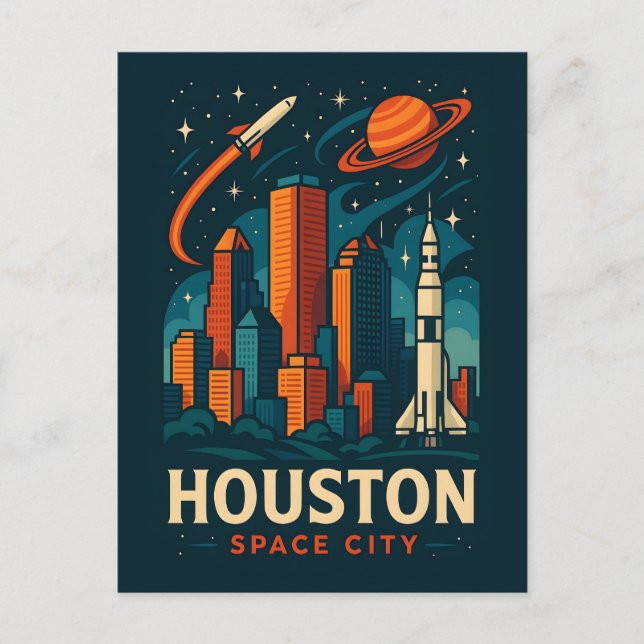 HOUSTON Postcard  (Front)