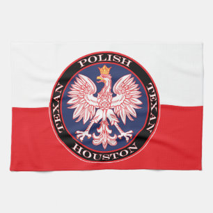 Houston Round Polish Texan Kitchen Towel