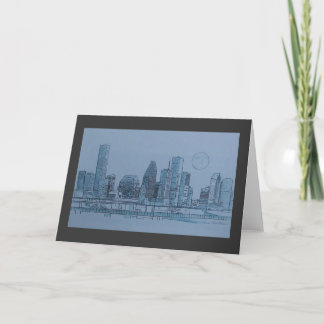 houston skyline card