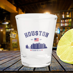 Houston Skyline in Modern Style Shot Glass