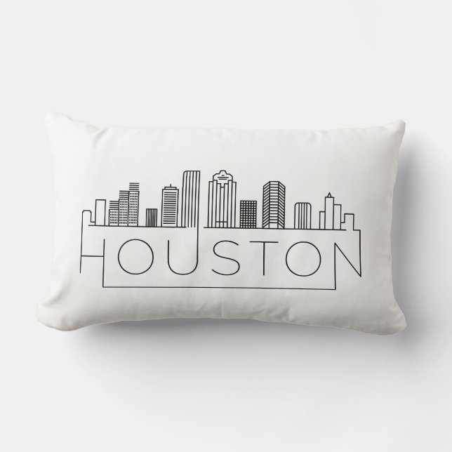 Houston Skyline Lumbar Pillow (Front)