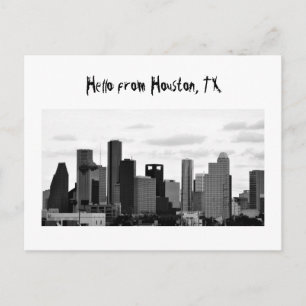 Houston skyline postcard