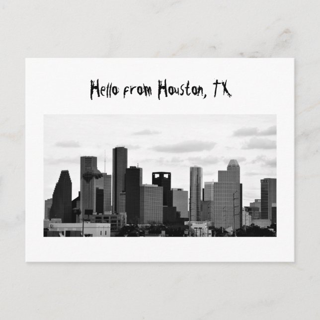 Houston skyline postcard (Front)