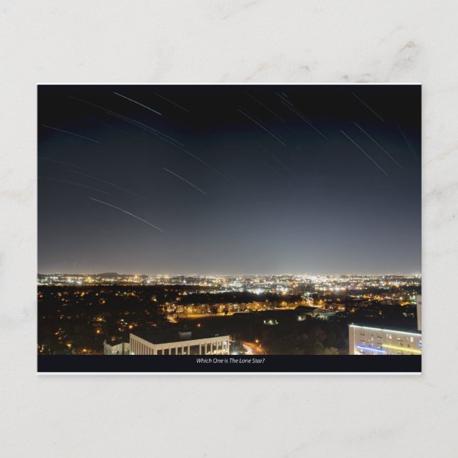 Houston Star Trails Postcard (Front)