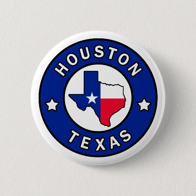 Houston Texas 2 Inch Round Button (Front)