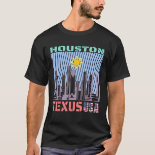 Houston Texas America USA Skyline Country City Sky T-Shirt