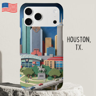 Houston Texas Amérique Art de Papier en Couches Di