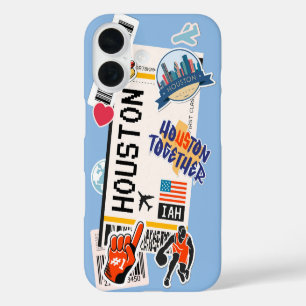 Houston Texas Boarding Pass iPhone 16 Case