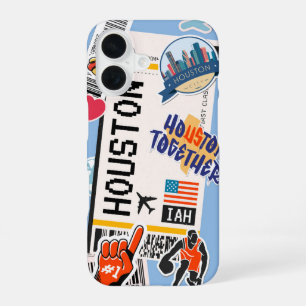 Houston Texas Boarding Pass iPhone 16 Case