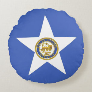 Houston (Texas) City flag Round Pillow