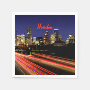 Houston Texas City Skyline Napkin